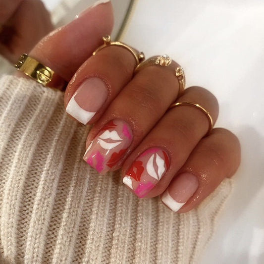 pink lip print